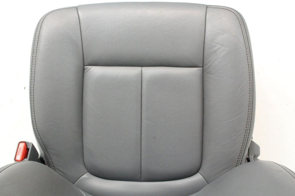 2009 - 2014 Ford F150 Front Seats, XLT Steel Gray Leather w/ Power Driver Seat