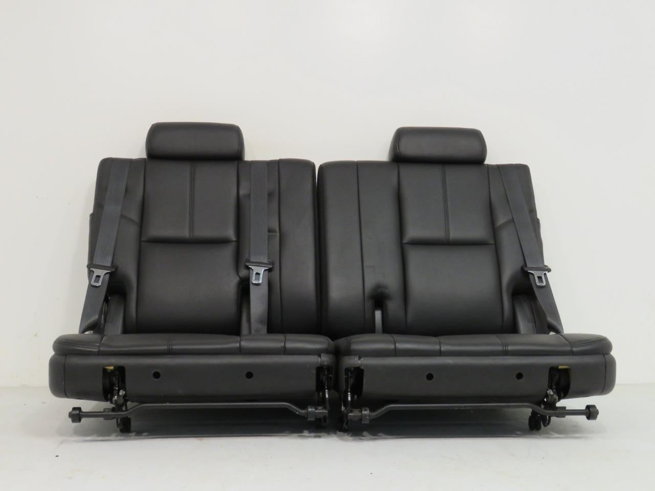 2007 - 2014 GMC Yukon Chevy Suburban Tahoe Third Row Seat, LT Black Leather Pair