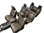 2015 - 2017 Ford Expedition King Ranch Seats 3 Row Set, Mesa Brown Leather OEM