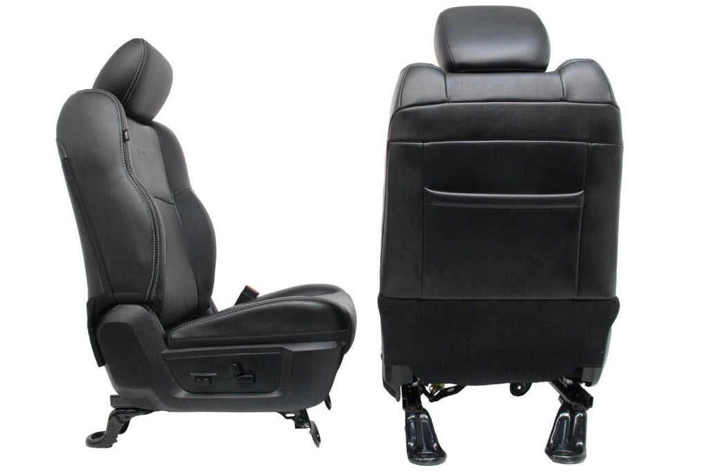 2002 - 2018 Ram Front Seats, Laramie Black Leather Heated Cooled w/ Memory