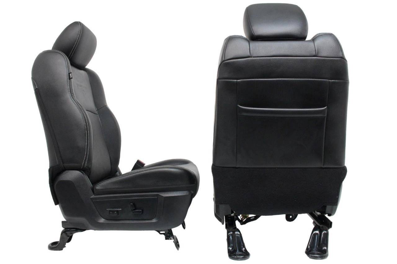 2002 - 2018 Ram Front Seats, Laramie Black Leather Heated Cooled w/ Memory