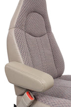 GMC Savana Chevy Express Van Front Bucket Seats, Neutral Tan Cloth 1997 - 2014