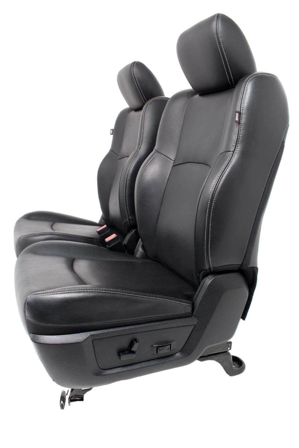 2009 - 2018 Ram Front Seats, Laramie Black Leather w/ Heating & Ventilation OEM