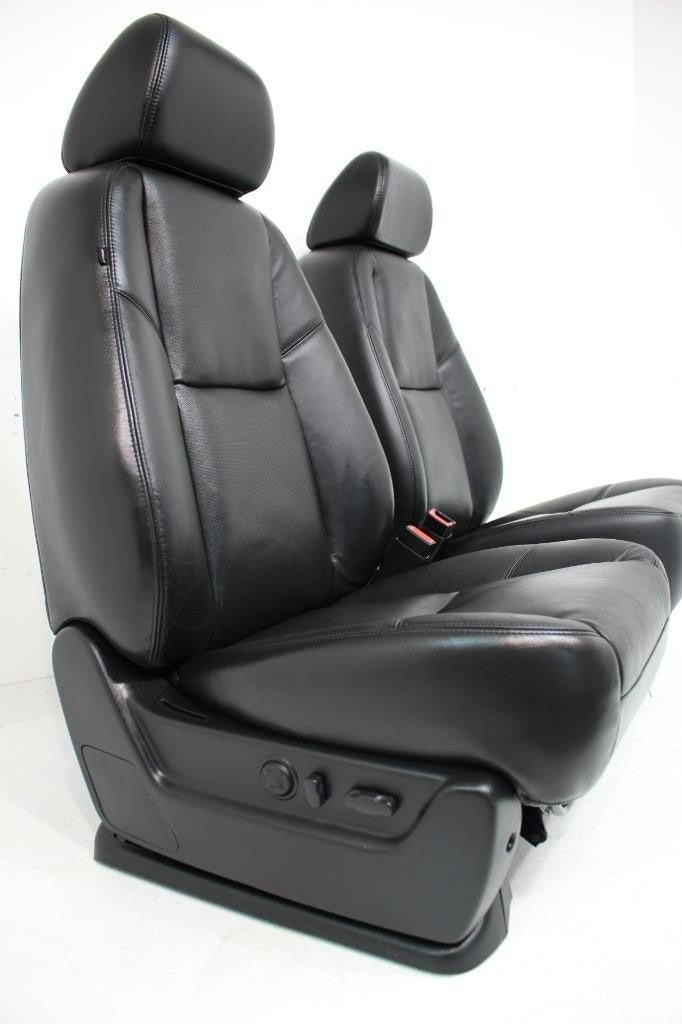 2007 - 2014 Sierra Chevy Silverado Front Seats, LTZ Black Leather Heated Cooled
