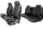 2014 - 2019 Sierra Chevy Silverado Seats Set, High Country Power Black Leather
