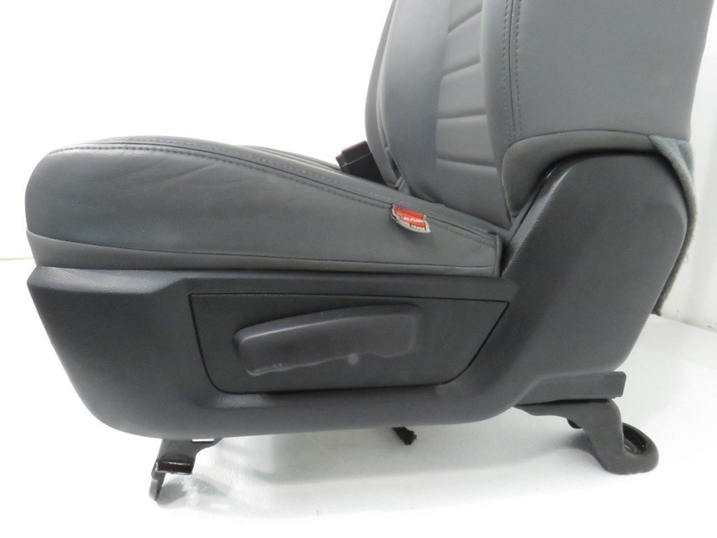 2009-2018 Dodge Ram Front Seats Pair, OEM Work Grade Gray Vinyl Manual LH RH