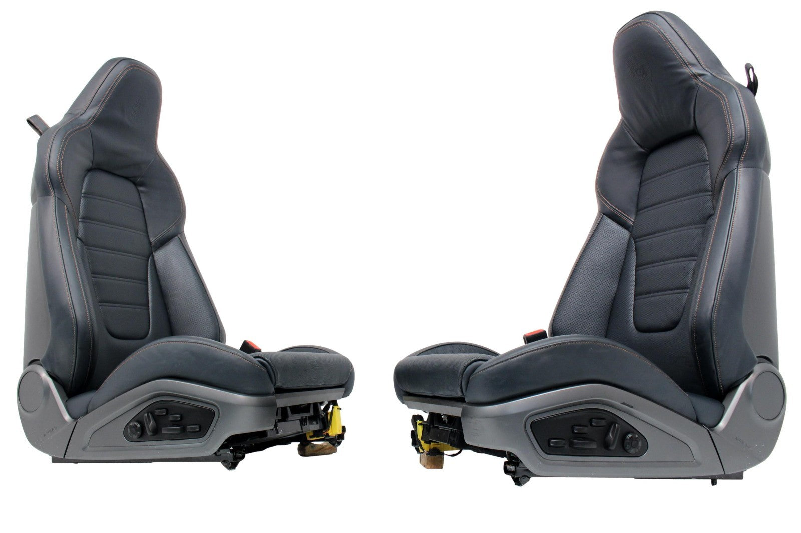 2020 2024 Porsche 911 992 Sport Seats 18-Way Graphite Blue Leather Cognac Stitch