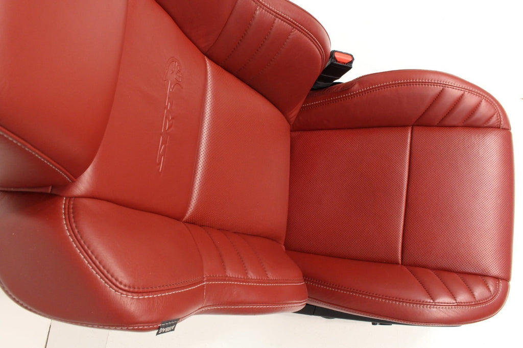 11-23 Dodge Charger SRT Seats, Demonic Red Laguna Leather OEM w/ Power Heat Cool