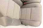 1999-2010 Ford Super Duty Stone Gray Cloth Bucket Seats with Folding Jump Seat