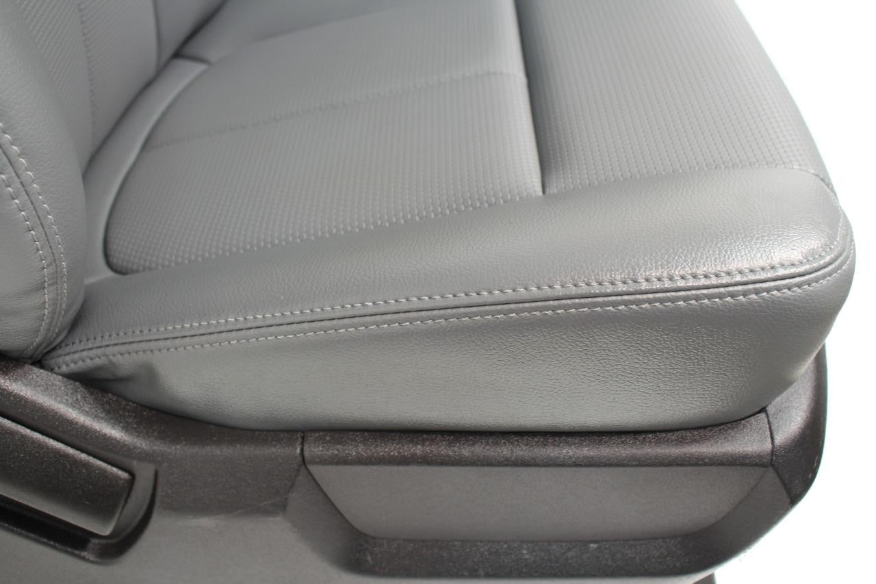 1999-2016 Ford Super Duty Steel Gray Vinyl Seats with Center Console Jump Seat