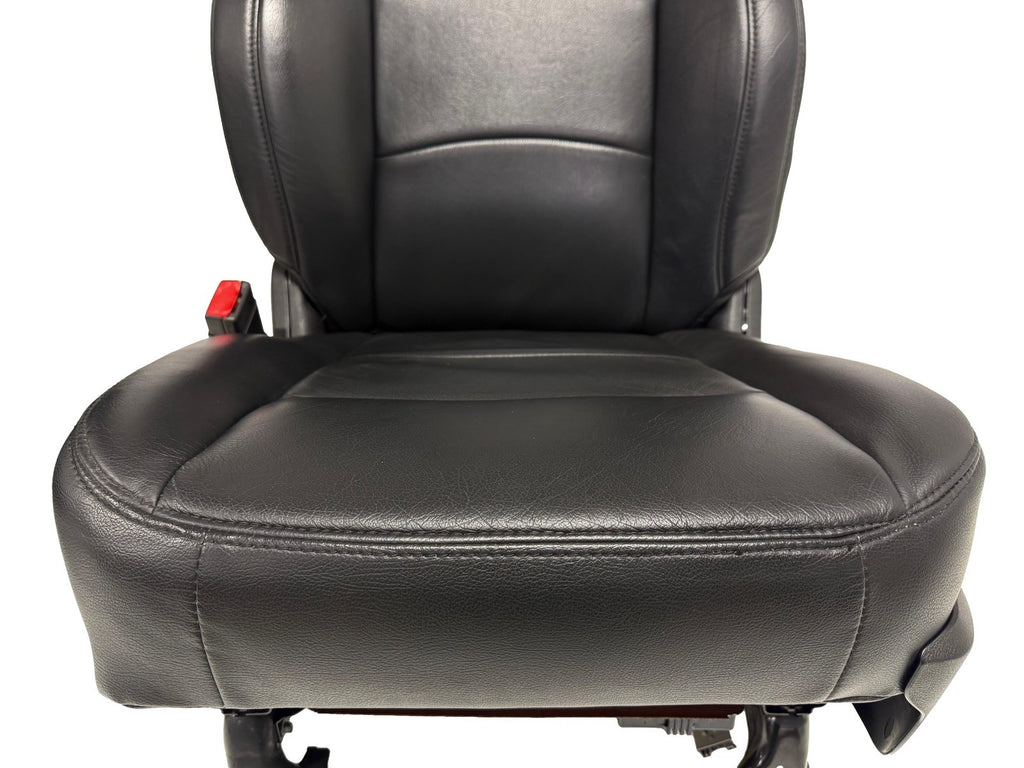 2002 - 2018 Dodge Ram Seats Set, Crew Cab Katzkin Black Leather Powered Heated