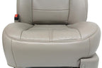 2008-2010 Ford Super Duty Front Seats, Power Stone Gray Leather Lumbar OEM