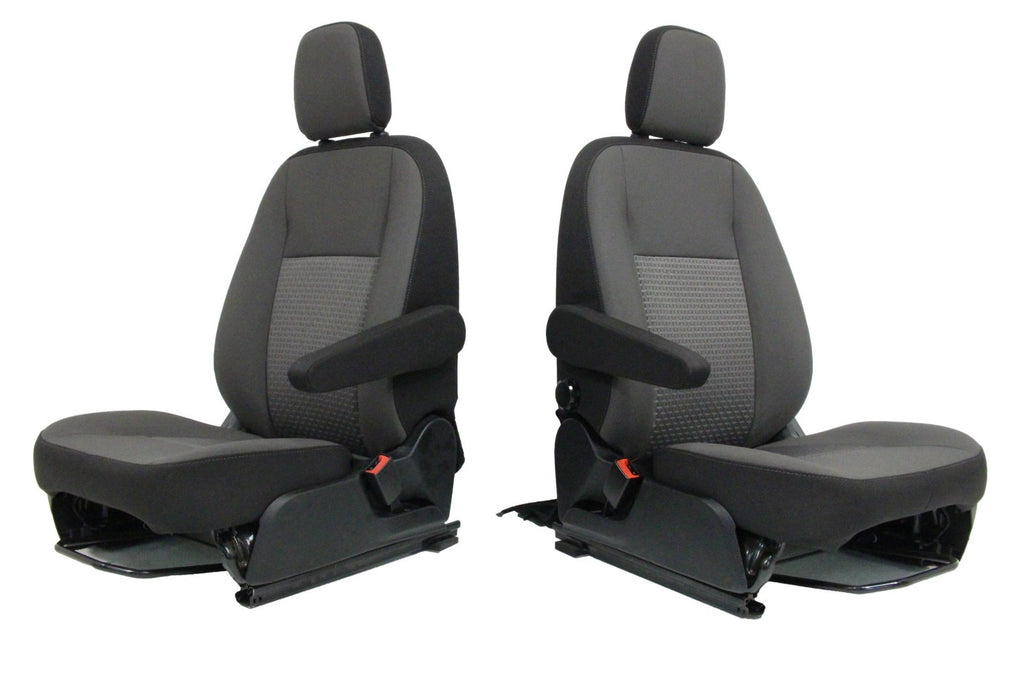 2015 - 2026 Ford Transit Seats, Dark Gray Cloth, Manual w/ Dual Armrests Lumbar