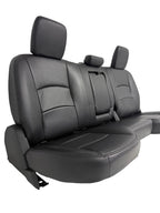 2002 - 2018 Dodge Ram Seats Set, Crew Cab Katzkin Black Leather Powered Heated