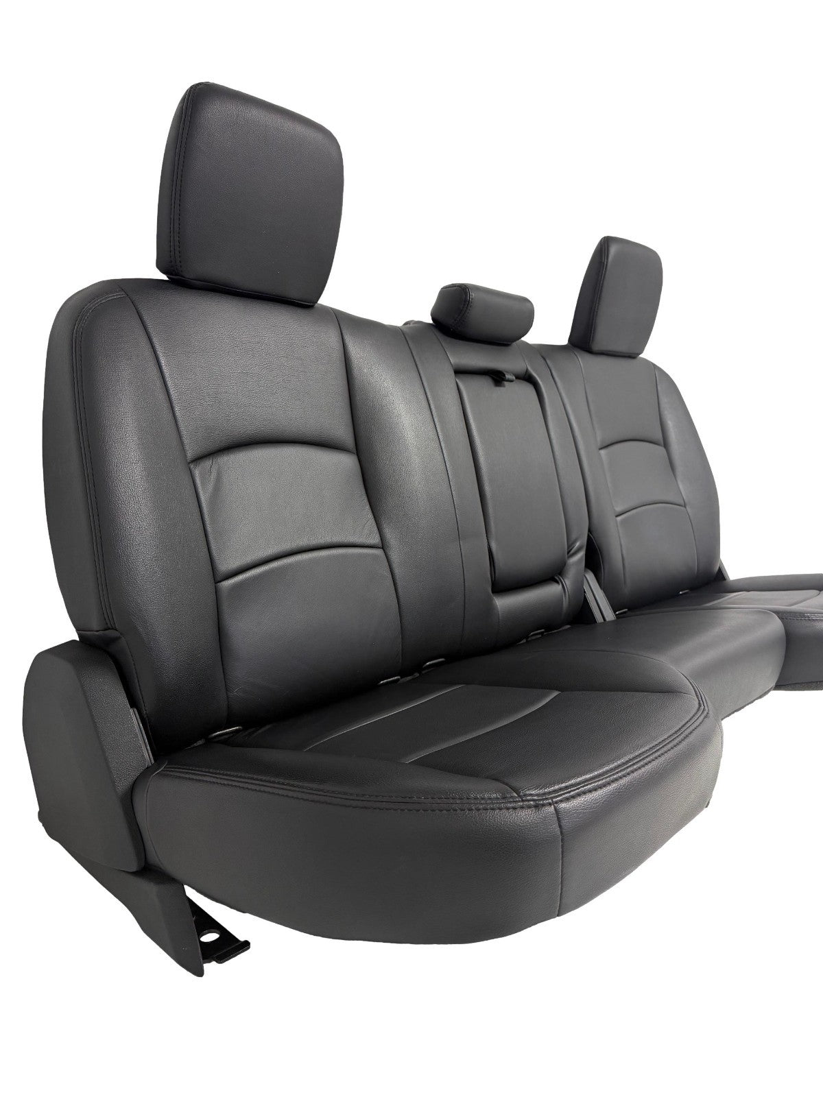 2002 - 2018 Dodge Ram Seats Set, Crew Cab Katzkin Black Leather Powered Heated
