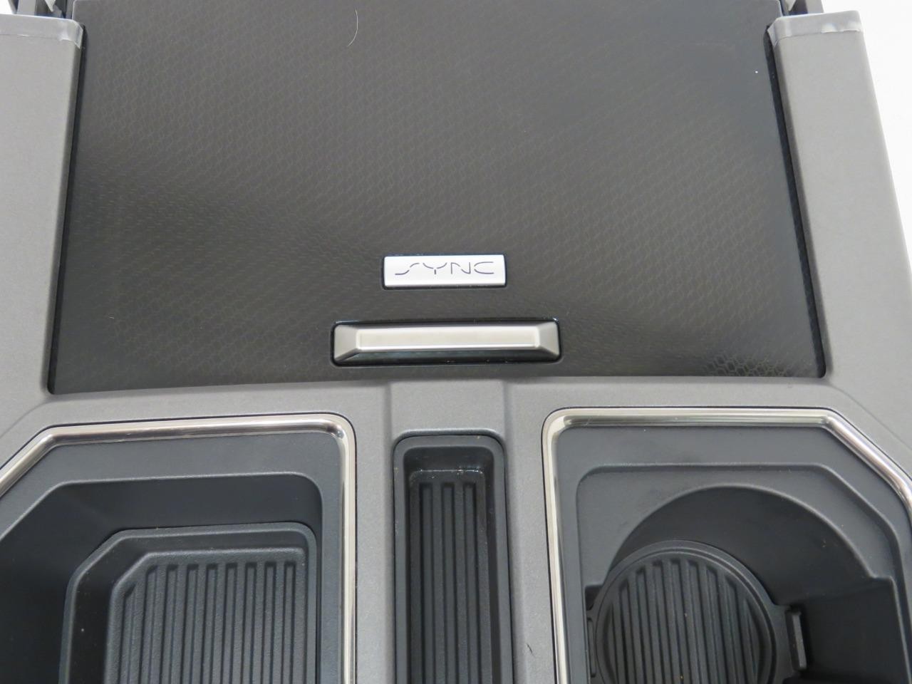 15-22 Ford Truck Center Console & Install Kit w/o Shifter - Black Vinyl XLT
