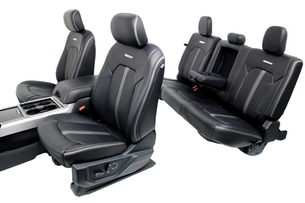 15-22 Ford F150 F250 Platinum Heated Cooled Massage Leather Seat Console Set