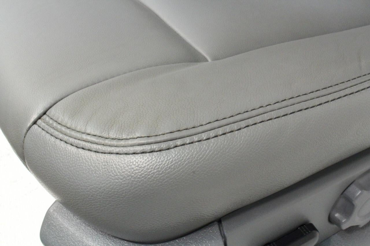2009 - 2014 Ford F150 Front Seats, XLT Steel Gray Leather w/ Power Driver Seat