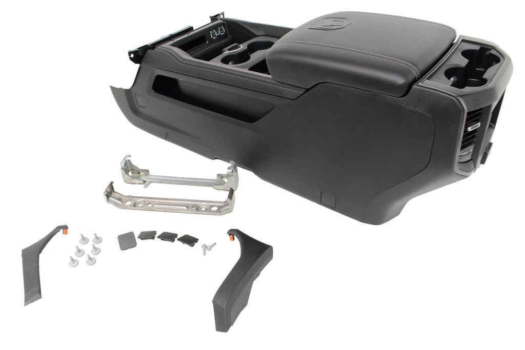 2019 - 2022 Dodge Ram 2500 3500 Black Center Console Kit with Brackets Hardware