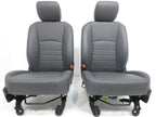 2009-2018 Dodge Ram Front Seats Pair, OEM Work Grade Gray Vinyl Manual LH RH