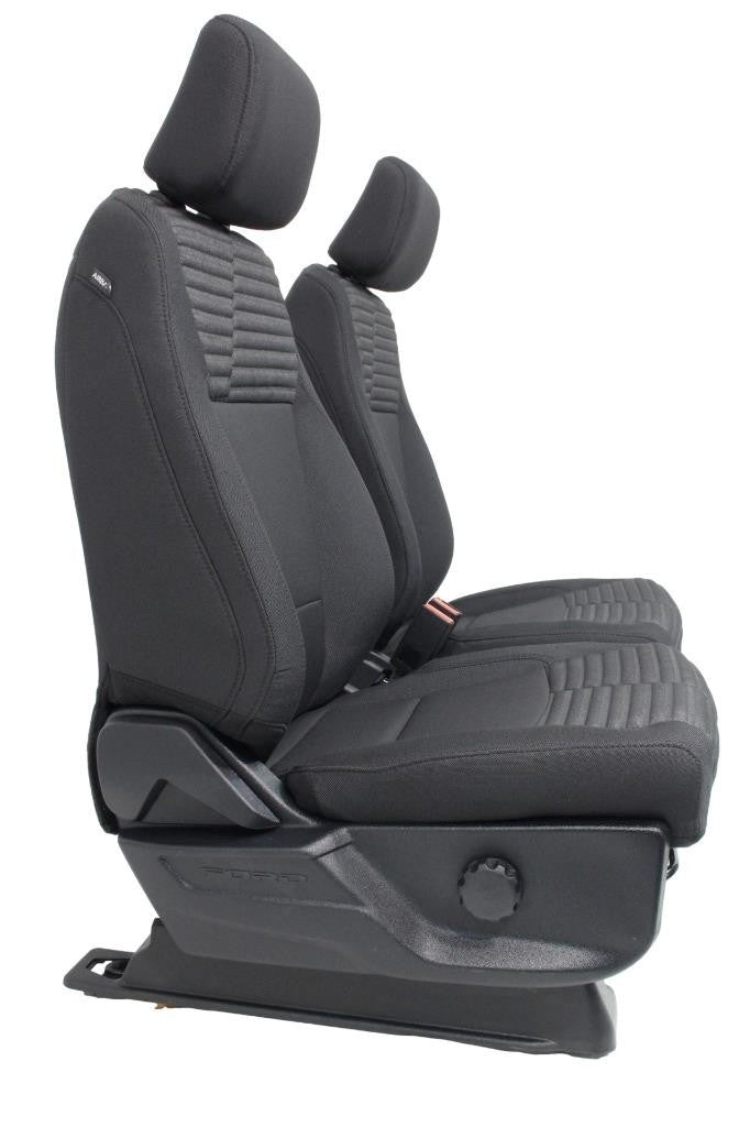 2015 - 2026 Ford F150 & Super Duty Seats, STX Black Cloth Manual w/ Lumbar