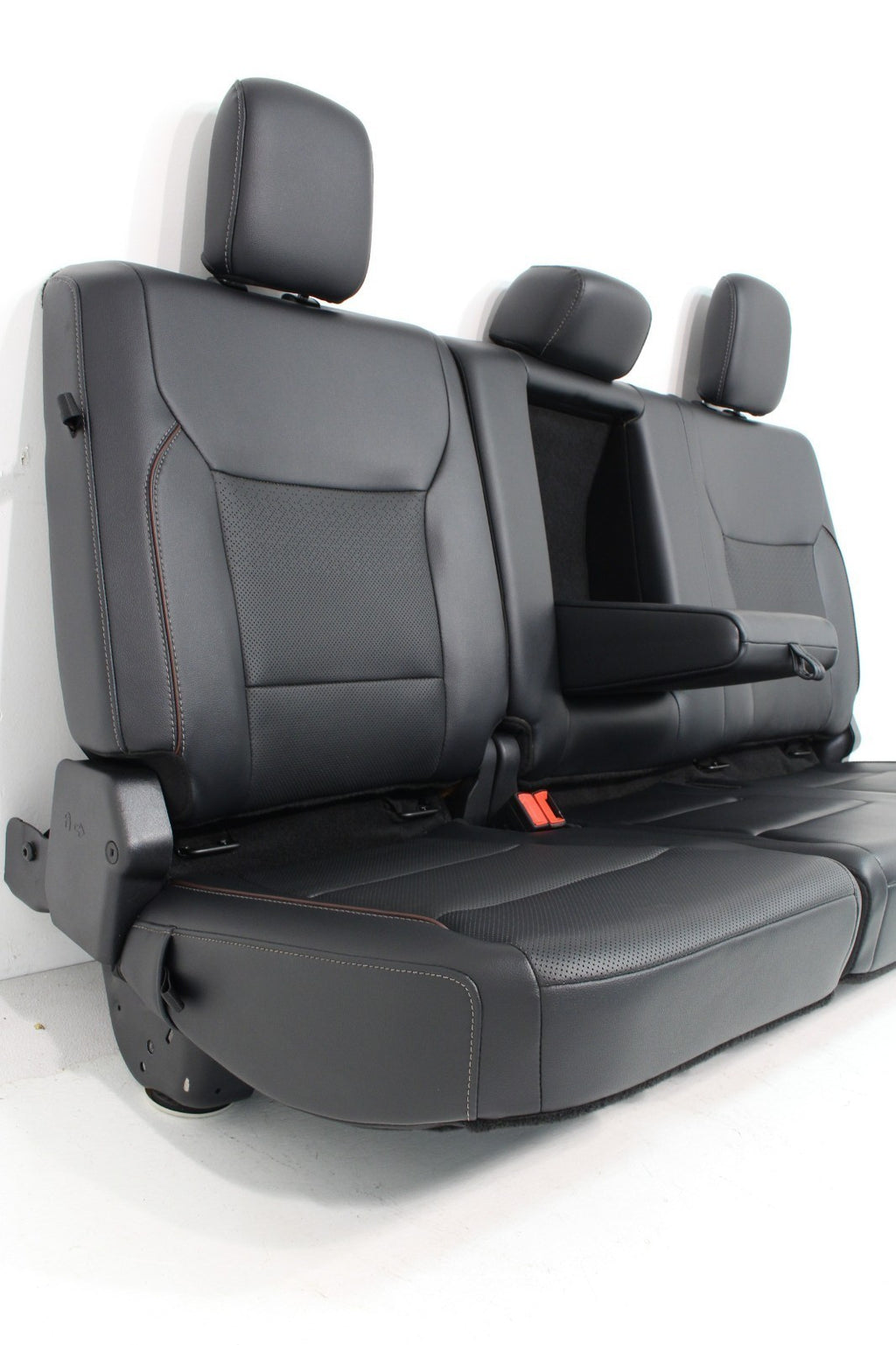 2021 - 2026 Ford F150 Super Duty Rear Seats, Crew Cab Black Leather Lariat Brown