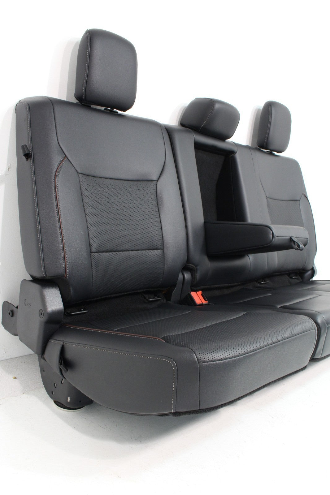 2021 - 2026 Ford F150 Super Duty Rear Seats, Crew Cab Black Leather Lariat Brown