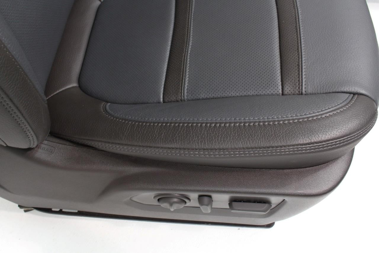 20-22 Sierra Denali Leather Seats Heated Cooled Door Panels Console, Brown Blue