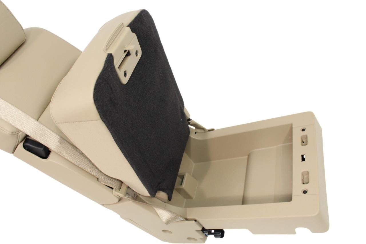 15-24 Ford F150 & Super Duty Jump Seat, Tan Leather w/ Dash Install Kit Brackets