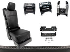 2015-2025 F150 Super Duty Console → Jump Seat Conversion Kit Black Leather Gray