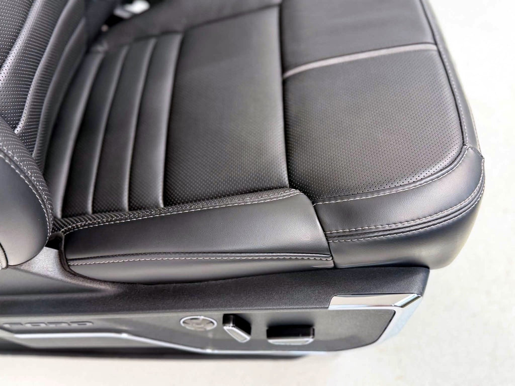 2021 - 2026 F-150 Super Duty Platinum Seats Set, Black Leather Gray Massaging