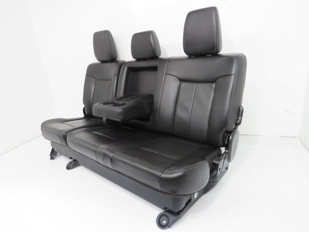 1999-2016 Ford Super Duty Rear Seats , Crew Cab Lariat Black Leather 60/40 Bench