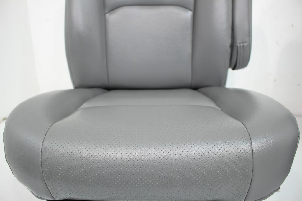 Ford Econoline Front Bucket Seats, Gray Vinyl w/ Folding Armrests, Fits 1997+