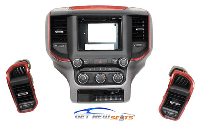 2019-2022 Dodge Ram Rebel 1500-3500 Radio Bezel & Climate Control WITH Vents