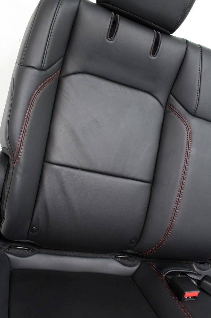2018 - 2025 Wrangler JL 2-Door Rear Seat, Black Leather w/ Rubicon Red Stitching