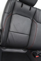 2018 - 2025 Wrangler JL 2-Door Rear Seat, Black Leather w/ Rubicon Red Stitching