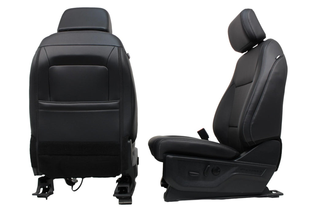 2021 - 2026 Ford F150 Super Duty Front Seats, Lariat Black Leather Heated Cool