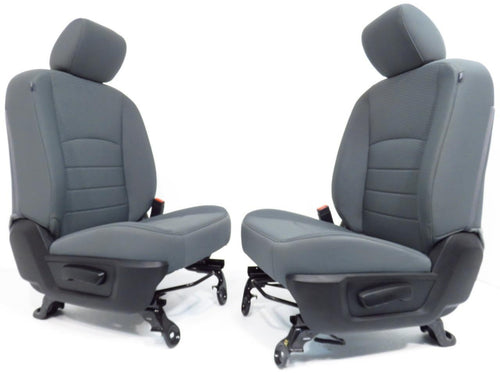 2009 - 2018 Dodge Ram Front Bucket Seats, Diesel Gray Cloth Manual, Fits 02-08!