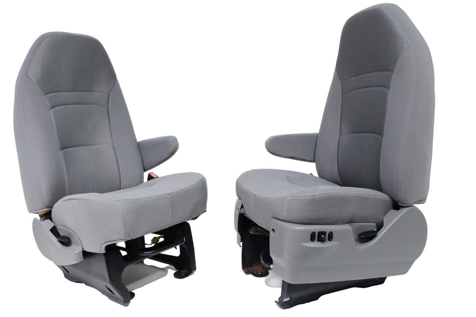 Ford Econoline SEATS E150 E250 E350 front POWERED RV Buckets with LUMBAR GRAY