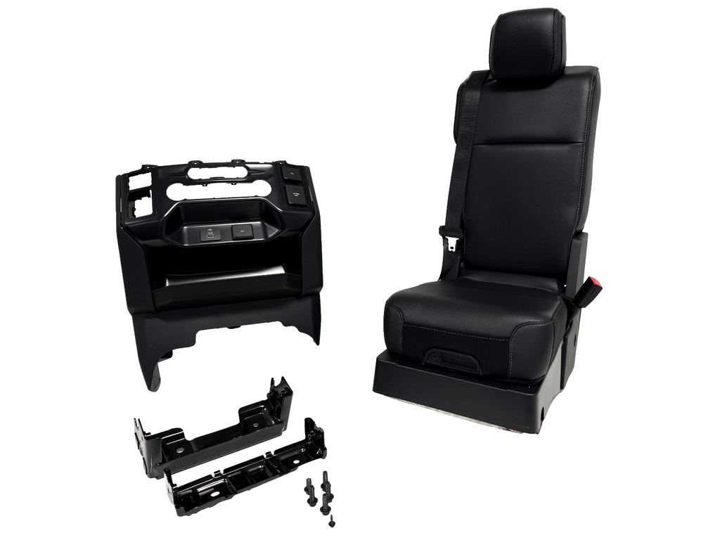 2021-2026 F150 Super Duty Console → Jump Seat Conversion Kit, Black Leather Used