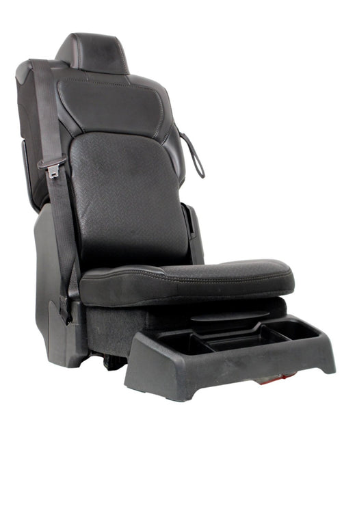 2019 - 2025 Ram 1500 Center Jumpseat, Laramie Black Leather w Dash Trim Brackets