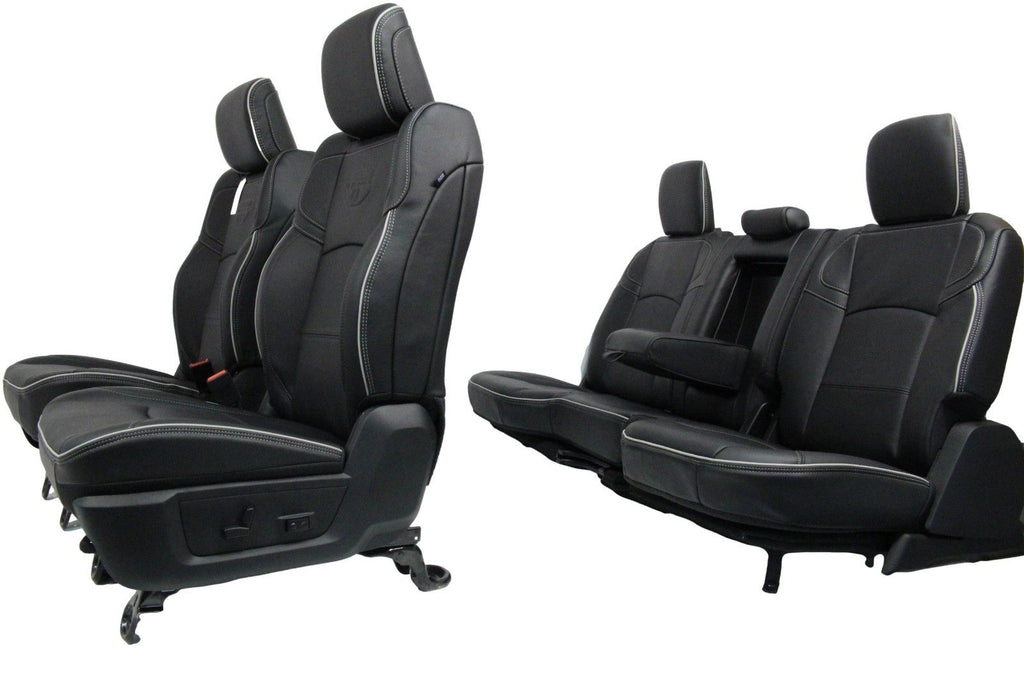 2019 - 2026 Ram 2500 3500 HD Seats Set, Rebel Black Leather Crew Cab Heat Cool
