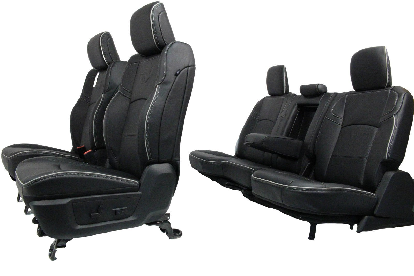 2019 - 2026 Ram 2500 3500 HD Seats Set, Rebel Black Leather Crew Cab Heat Cool
