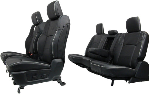 2019 - 2026 Ram 2500 3500 HD Seats Set, Rebel Black Leather Crew Cab Heat Cool