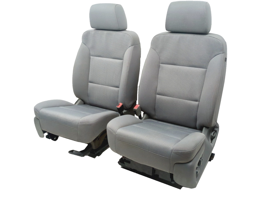 2014 - 2019 Sierra Silverado Front Seats, LT SLE Gray Cloth w Power Driver