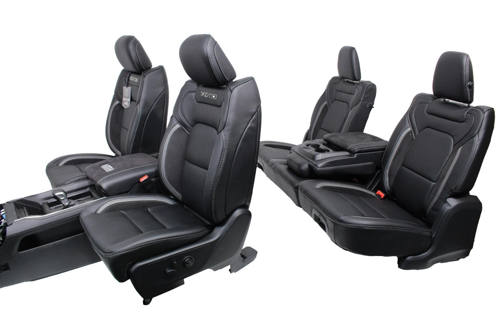 2019 - 2025 Ram 1500 Seats, Crew Cab Set, RHO Black Leather, Heated Cool Massage