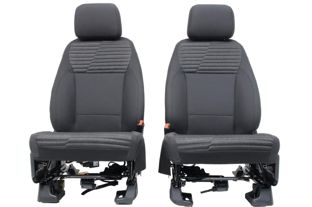 2015 - 2026 Ford F150 & Super Duty Seats, STX Black Cloth Manual w/ Lumbar