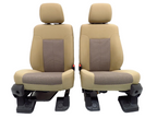 1999 - 2016 Ford Super Duty Front Seats, XLT Adobe Tan Cloth w/Power Driver OEM