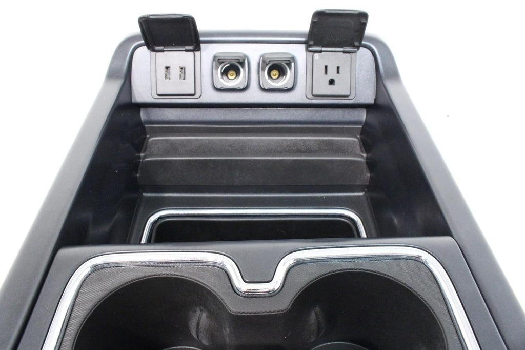 2014 - 2019 Chevy Sierra Silverado Center Console, OEM Black w Wireless Charging