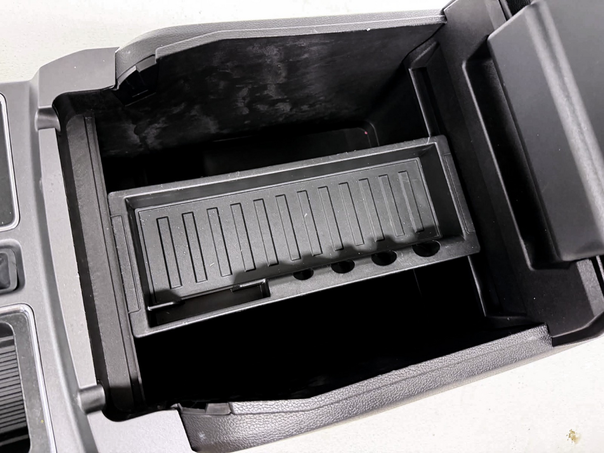 15-22 F150 Super Duty Center Console & Install Kit - Lariat Black Gray Rear Heat